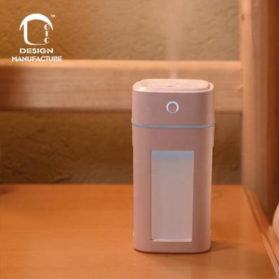 China Modern Manufacturer New Design 240ml Car 3 Colors Ultrasonic Humidifiers with 7 LED Night Lights for sale