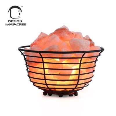 China Modern Company New Product Living Room Cylinder Pink Hand Carved Natural Himalayan Salt Socket Wall Lamp for sale