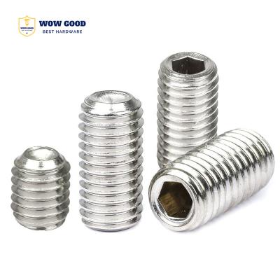 China M2 M3 M4 M5 M6 M8 Round Stainless Steel Hex Allen Cup Point No Head Hex Hex Socket Set Worm Screw Bolt With Cup Point for sale