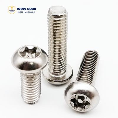 China Round M3 M4 M5 M6 M7 M8 Stainless Steel Tamper Proof Anti Theft Security Torx Screws With Pin for sale