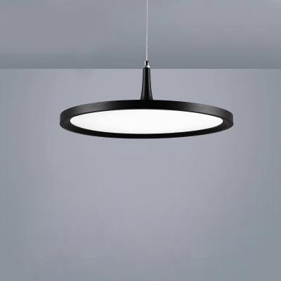 China Office Desk Decoration Led Round Lamp Modern Linear Chandelier for sale