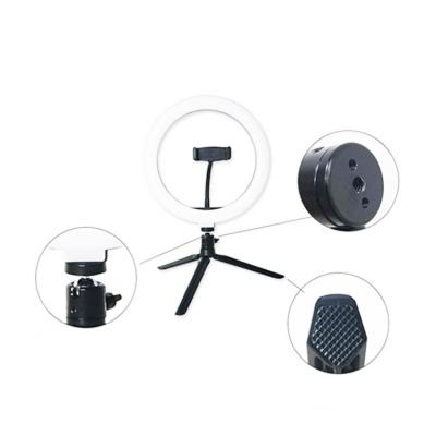 China Living Plastic+ABS Dimmable LED Fill Light 3000/4000/6000K with Tripod Mobile Phone Holder Ring Light for sale