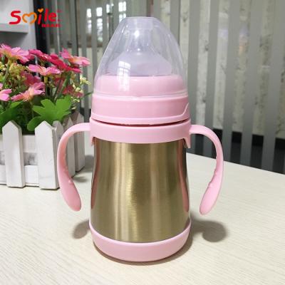 China BPA Insulation Cup Vacuum Flask Milk Bottle Baby Thermos Stainless Steel Stainless Steel Feeding Bottle With Nipple for sale