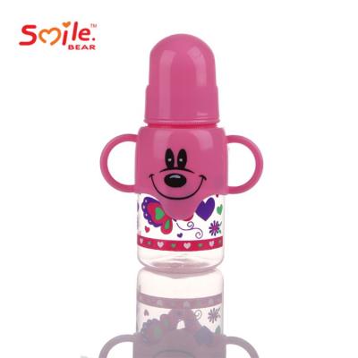 China Wholesale BPA Free Smiling Cartoon Bear Color Changing Baby Bottle With Temperature Bottom for sale