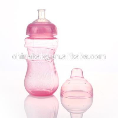 China BPA Free Silicone Soft Baby Bottle , Healthy Silicone Squeeze Feeder With Baby Spoon for sale