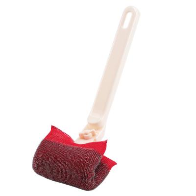 China Long Lasting Leg Steel Wire Sponge Cleaning Brush for sale