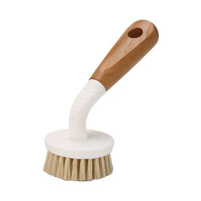 China OEM Viable Natural Wooden POT Dish Brush for Kitchen Cleaning Brush Kitchen Dish Wash Bamboo Pot Brush for sale