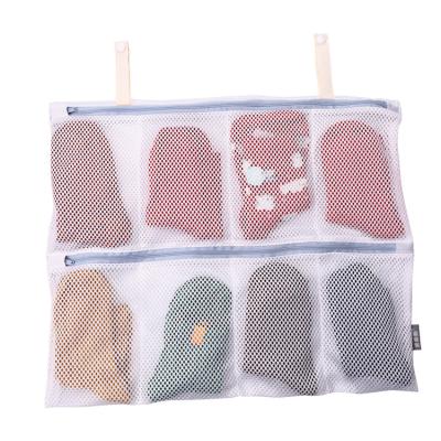 China Factory Wholesale OME Contemporary Polyester Non-Fluorescent Multifunctional Compartments Socks Laundry Bag for sale