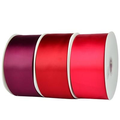 China High Tenacity 16mm high quality 92 yards 100yds 100% polyester double face ribbon Colorgift solid box bow for sale