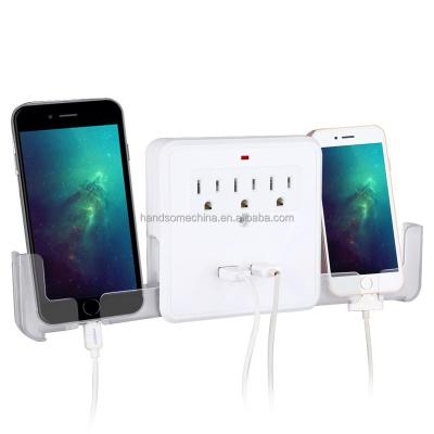 China Dual USB Ports Surge Protector Mobile Phone USB Wall Charging Charging Tap for sale