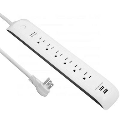 China Multi Functional Suge Protector 6 Outlet Surge Protector Power Strip With USB for sale