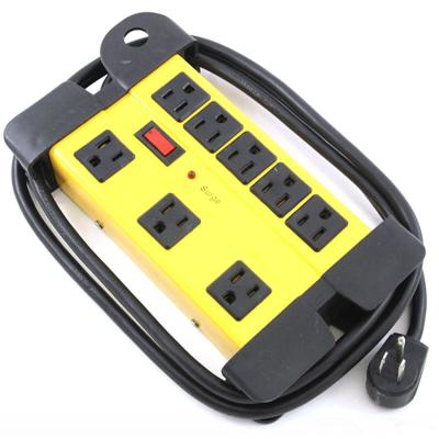 China American Metal 8 Outlet Metal Housing Power Strip for sale