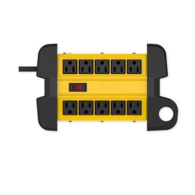 China Surge Protection Overload Protection 10 Outlet Surge Protector Metal Housing Power Strip for sale