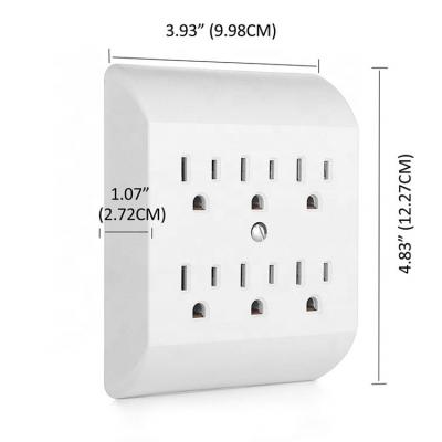 China 6 Convenient Outlet Grounding Adapter for sale