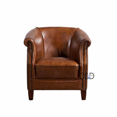 China Classic antique leather armchair for the living room for sale