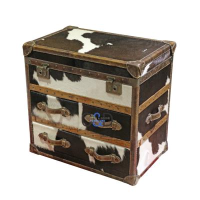 China Cooling Luxury French Antique Cowhire Chester With Drawers Antique Wood Cabinets for sale