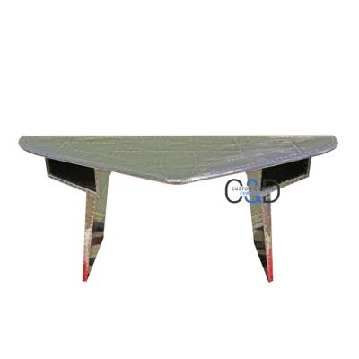 China Fashionable Aviation Desk Table Aluminum Metal Rivets Aircraft Wing Aviation Desk for sale