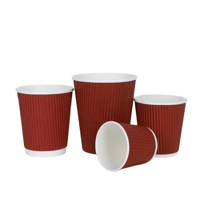 China Biodegradable Hot Drink Factory Logo Disposable Custom Coffee Cup New Products 8oz 12oz 16oz Single/Double/Ripple Wallpaper for sale