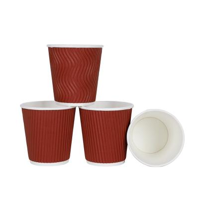 China Disposable Disposable Red Paper Coffee Cup Custom Design To Accept Red Paper Cup for sale