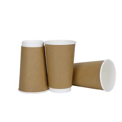 China Biodegradable Disposable Double Drinks Disposable Hot Milktea Wall Paper Cup Single Wall Coffee Cups for sale