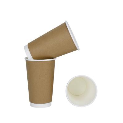 China Biodegradable High Quality Disposable Compostable Wallpaper Cups Double Coffee Cups For Hot Drinks for sale