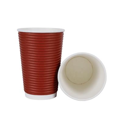 China Disposable Double Wall Hot Drink Biodegradable Custom Printed Eco Friendly Paper Coffee Cups 4oz 8oz 10oz 12oz 16oz for sale