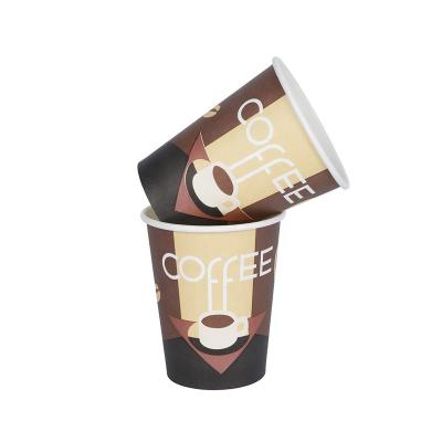 China 8oz 12oz 16oz Biodegradable Wholesale Printing Single Wall Disposable Paper Cups Customized Coffee Hot Paper Cup for sale