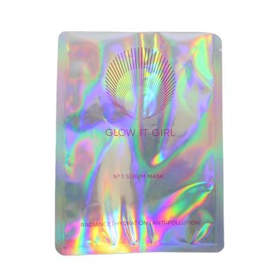 China Custom 500 MOQ Mylar Material Hologram Various Design Sachet Smell Proof Moisture Proof Bag for sale