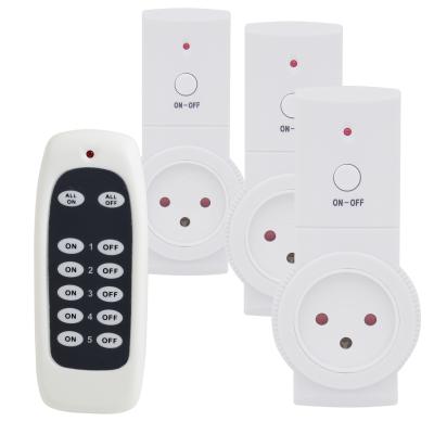 China Residential / Multipurpose 3+1 433.92 MHz Timer Switch Israel Smart Wireless Remote Control Socket for sale