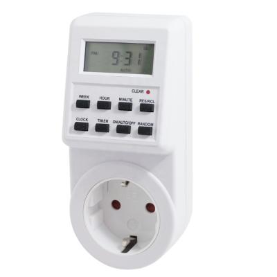 China 12/24 Hour Mini LCD Plug In Kitchen Timer Digital Programmable Switch EU Socket Residential / Multipurpose for sale