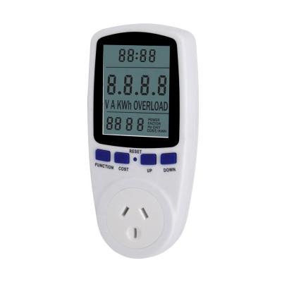 China Residential / Multipurpose Digital Home Using Current Voltage Volt Test Socket Energy Cost Meter Australia Standard for sale