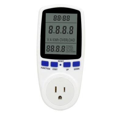 China Multiple Type B Electric Power Meter Digital Display Electric Power Meter Socket Energy Monitor US Plug Type B for sale