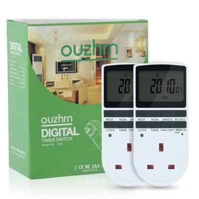 China Programmable Timer Socket Te02 Switch Housing Timer With 100 10 On/Off Mode For Home And Company And Plastic Indoor For UK Plug In for sale