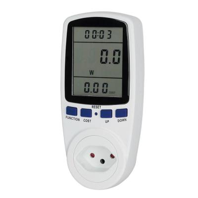 China Swiss Solar Energy Energy Monitor Socket Smart Home Digital LCD Display Electricity Meter Monitor Wattmeter Energy Meter Socket CE Certificated for sale