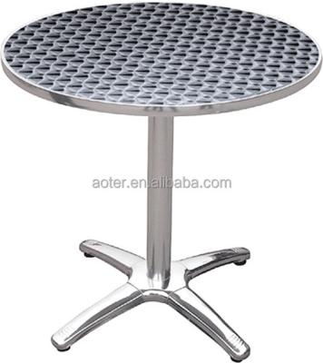 China Cast Aluminum Rustproof Dining Table 60cm Bar Height Outdoor Patio Furniture 60 Stainless Steel Round Bar Table for sale