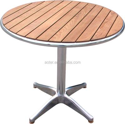 China Small Round Restaurant Modern Rustic Table Resin Wooden Swivel Coffee Table Retro for sale