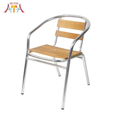 China Adjustable (other) Aluminium outdoor modern wooden wood beach bar relax dining chairs for sale