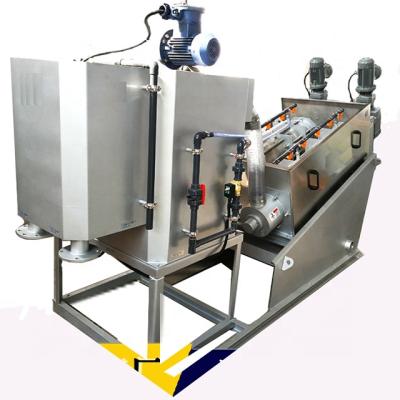 China Hotels Water Treatment Machine Sludge Dehydrator Sludge Equipment Dewatering Screw Press for sale