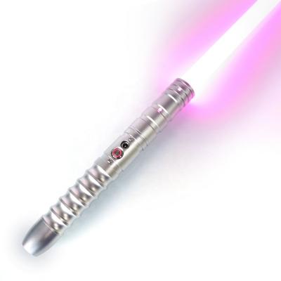 China Aluminum alloy& Polycarbonate LGT SABERSTUDIO metal handle infinite color changing heavy duel lightsaber with smooth swing blaster lock lightning on clash 9 f for sale