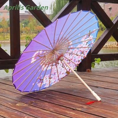 China Scenic 82cm Flower Umbrella Sunshade Oil Paper Women Japan Lace Classic Chinese Silk Umbrella China Paraguas Mujer Bamboo for sale