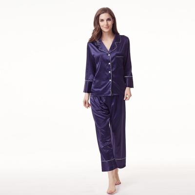 China Wholesale QUICK DRY satin women's factory good quality silk pajamas sleepwear for sale