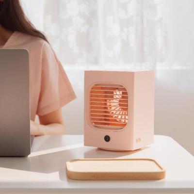 China Electric USB Desktop Air Cooling Mist Victory Ice Fan Table Top Mist Cooler Cool Portable Rechargeable Mini Fan Air Cooling Fan for sale