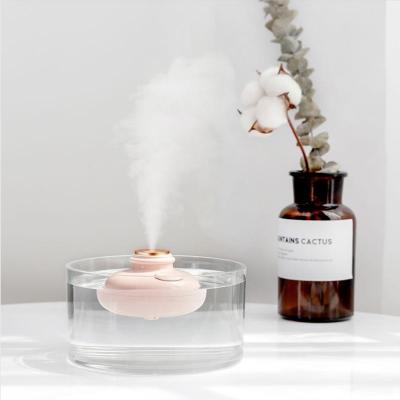 China USB Charging Round Shape Nano Spray Cool Mist Floating Humidifier Wireless Easy Portable Floating Humidifier / DC5V for sale