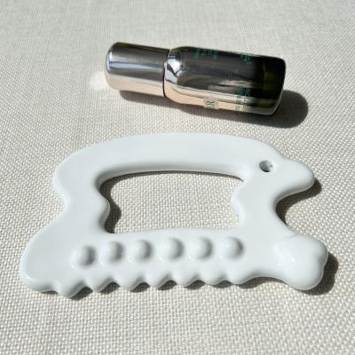 China Face Guasha Ceramic Massager Guasha Tools for Scraping Body and Face Beauty Tools for sale