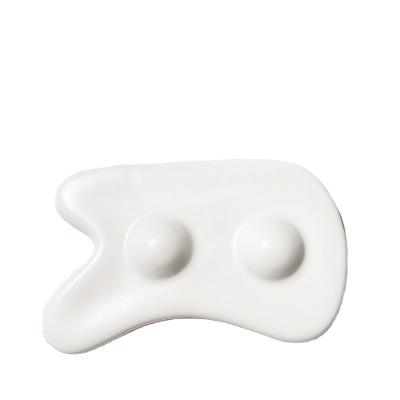 China Face Makers Head Body Massage Tool Gua Sha White Ceramic Massage Gua Sha for sale