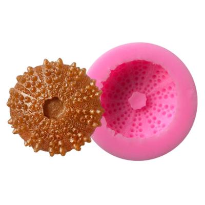 China EF332 Sustainable Wax Melt Candle Mold Sea Animals 3d Sea Urchin Silicone Molds For Soap Making for sale