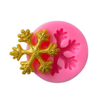 China Large Merry Christmas EF322 Sustainable Season Snowflake Christmas Cake Winder Decorating Fondant Molds for sale