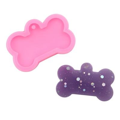 China Viable Dog Bone Shape Resin Chain Head Silicone EF132 Candy Molds Chocolate Molds for sale