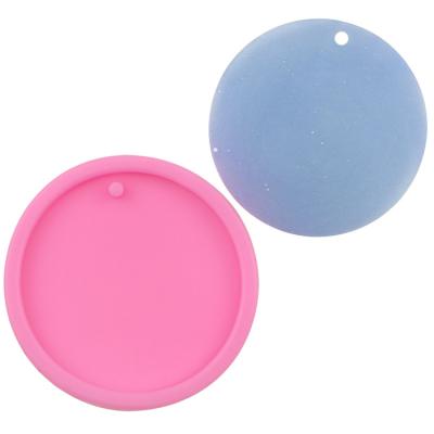 China Sustainable EF129 Silicone Round Shape Resin Decorating Tag Candy Molds Chocolate Molds for sale