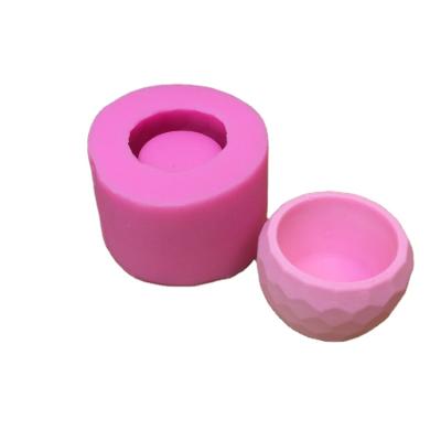 China EF121 DIY 3D Silicone Fondant Viable Resin Ice Concrete Flowerpot Mold for sale